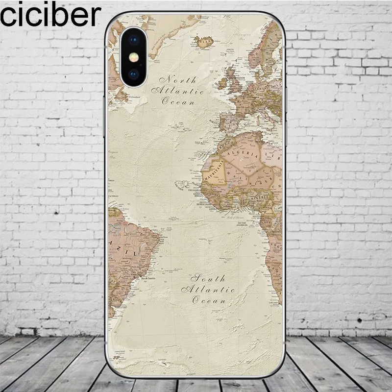WM02361 Ciciber карта мира дорожные чехлы для телефонов для iPhone 11 Pro Max чехол для iPhone XR 8 7 6 6S Plus X XS Max 5S SE мягкий чехол из ТПУ - Цвет: WM02361