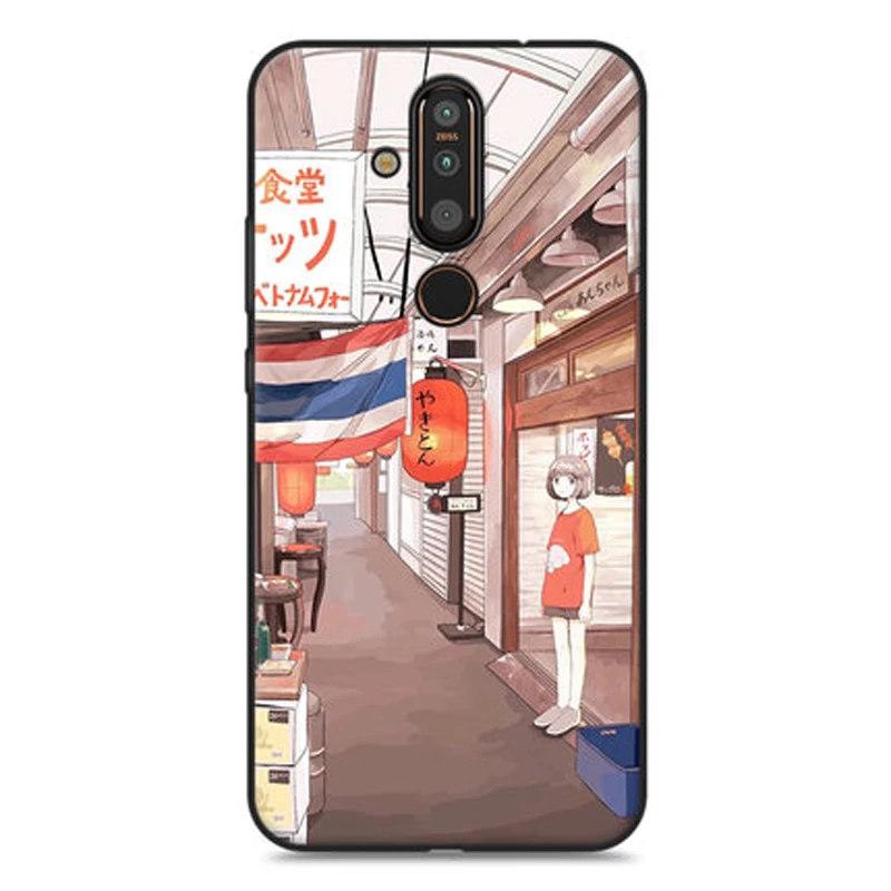Чехол для Nokia X71 чехол с цветочным принтом девушек мягкий силиконовый из ТПУ