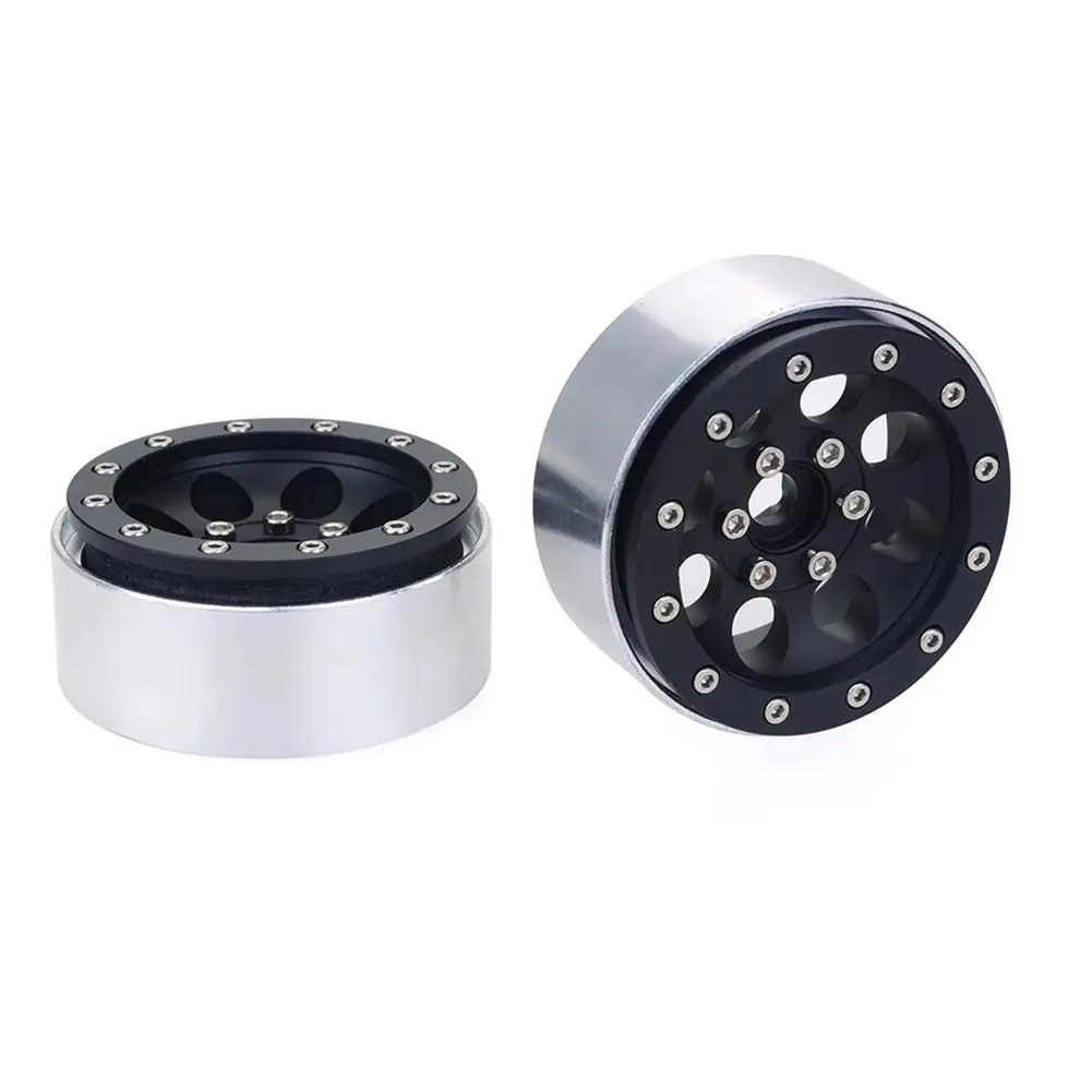 4PCS Aluminum Alloy 1.9 inch Wheels Rims 12mm Hex for 1/10 RC Crawler Axial SCX10 II 90046 Traxxas TRX4 D90