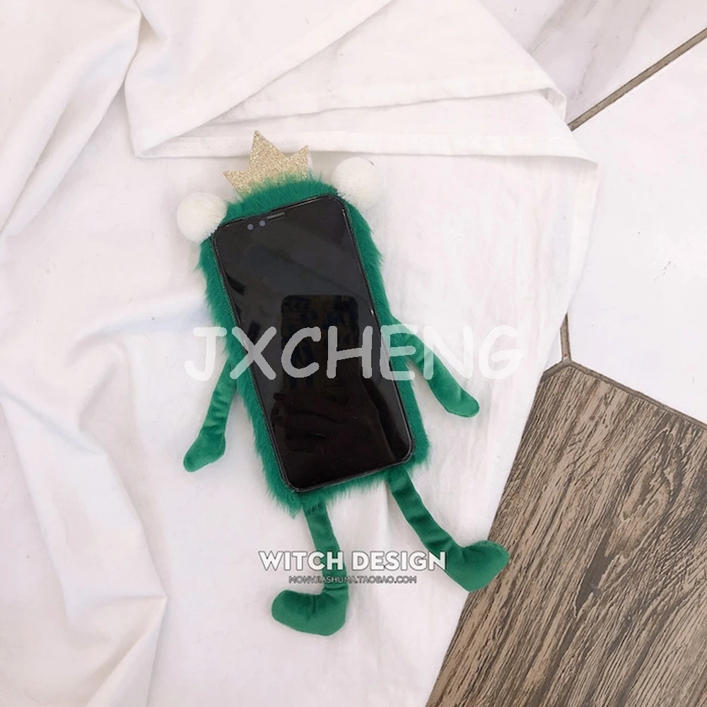 Милый плюшевый чехол для samsung Galaxy Note 2/3/4/8/9/S3 S4 S5/Mini/S2 S6 S7edge/S8 S9 10plus чехол для телефона 3D Лягушка принц мягкий чехол