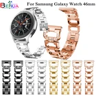 Ремешок для часов Samsung galaxy Watch 46 мм Gear S3 Classic, металлический браслет из нержавеющей стали со стразами и бриллиантами, 22 мм