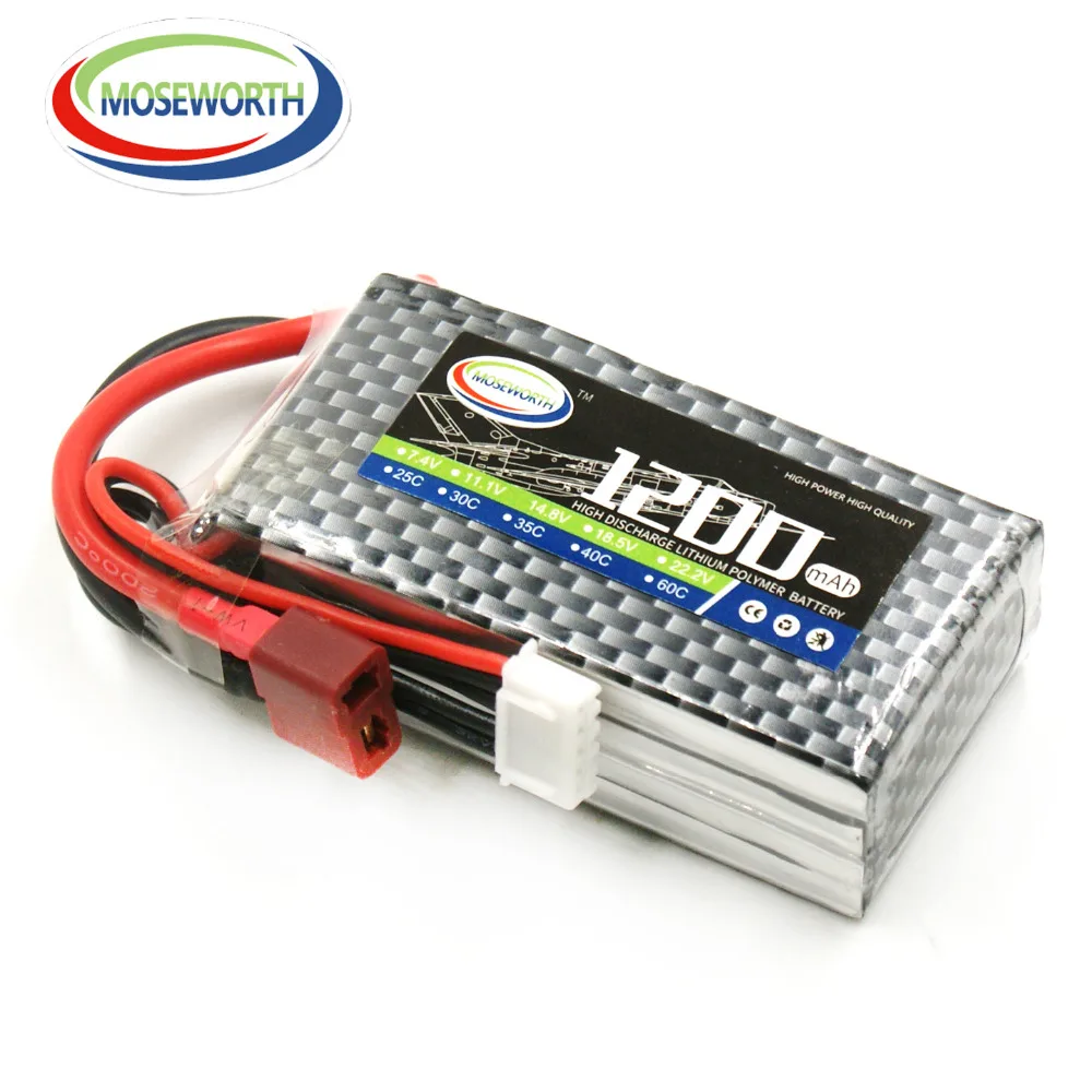 Радиоуправляемый Дрон LiPo батарея 4S 14 8 V 1200mAh 40C 80C батареи для вертолета