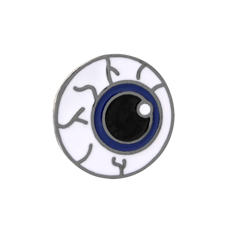 Eyeball Мультяшные медицинские эмалированные булавки, броши для доктора медсестры, стоматолога, стетоскопа, капсулы, зуб, орган, сердце, глазное яблоко, мозговая брошь, ювелирные изделия - Окраска металла: Eyeball