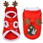Новейшая Рождественская Одежда для собак, теплое зимнее пальто для собаки, костюм Санты, одежда для щенков, чихуахуа, французская куртка одежда для бульдога