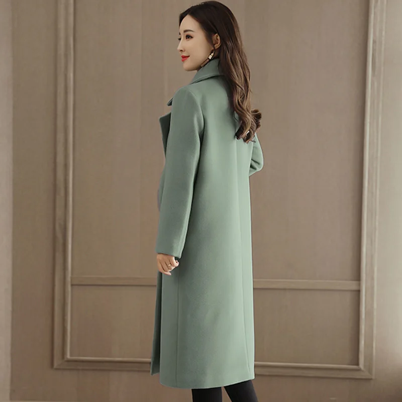 2018 Winter Women Wool Coat Long Thick Female Overcoat high quality Women's Jackets Coats Sobretudo YM106 | Женская одежда