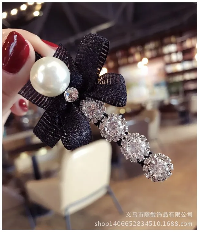Аксессуары для волос Корея заколки с цветами и жемчужинами кристаллами девочек