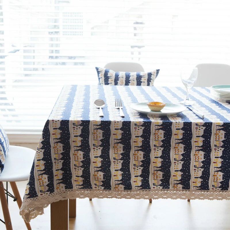 Рождество Скатерти для свадеб блесток Кружево хлопок печатных скатерть люкс Bugaboo