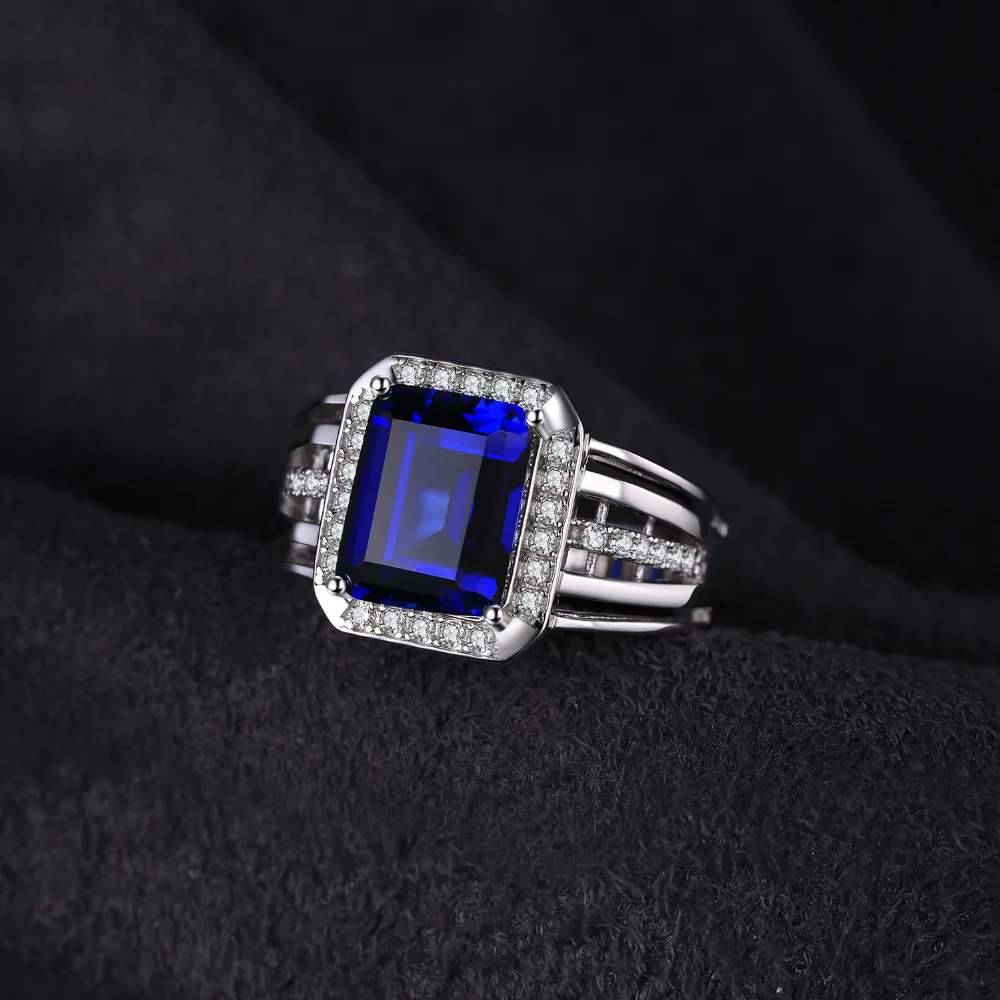 Jewelrypalace Роскошные 4.6ct создан Синий Сапфир свадьбы и Обручение кольцо для Для
