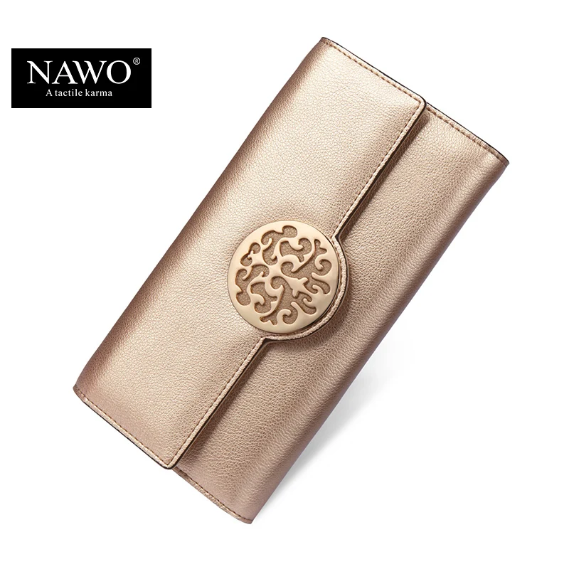 Nawo 2016 новый урожай бренд бумажник женщины люксовый кожаный кошелек кредитная