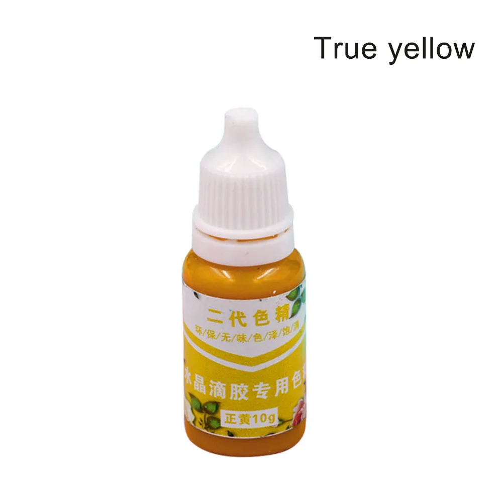 True yellow Высокая концентрация УФ смолы жидкий жемчуг цвет краситель пигмент эпоксидной смолы для DIY ювелирных изделий Ремесла E2S - Цвет: True yellow