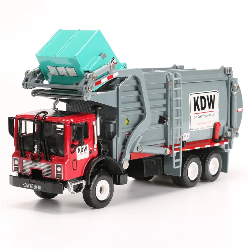 Gray Truck KDW 1:24 сплав Материал транспортер модель игрушки мусоровоз транспорт строительные Грузовики Модели Игрушки для мальчиков подарок - Цвет: Gray Truck