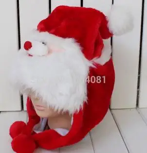 Santa Claus Промо-акция! Новая зимняя шапка с рисунком животных из мультфильма, пушистая плюшевая шапка унисекс, лучшая новинка, подарок для мальчика, девочки, друга с ушками - Цвет: Santa Claus