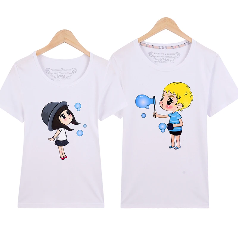 Парная футболка для влюбленных женщин мужчин горячий День Святого Валентина 16