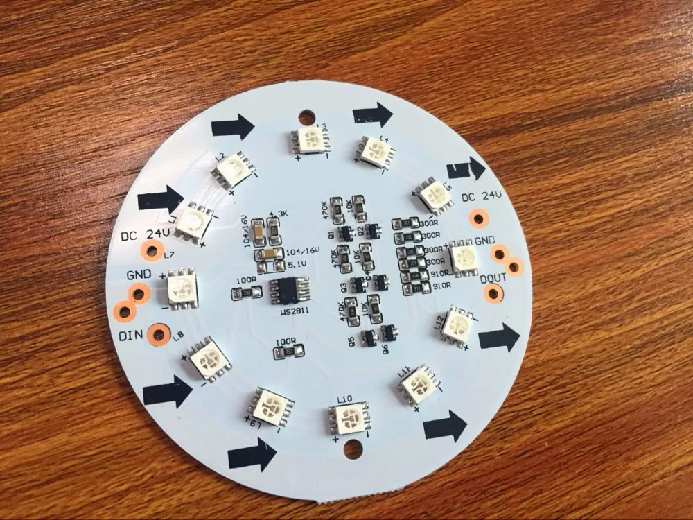 85 мм Диаметр DC24V WS2811 адресуемых пикселей PCBA 12 шт 5050 SMD RGB LED 2 88 Вт|led pixel rgb|ws2811 pixelpixel led