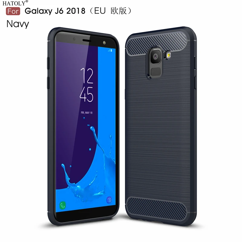 Чехол HATOLY для samsung Galaxy J6 2018 противоударный мягкий силиконовый чехол из ТПУ с