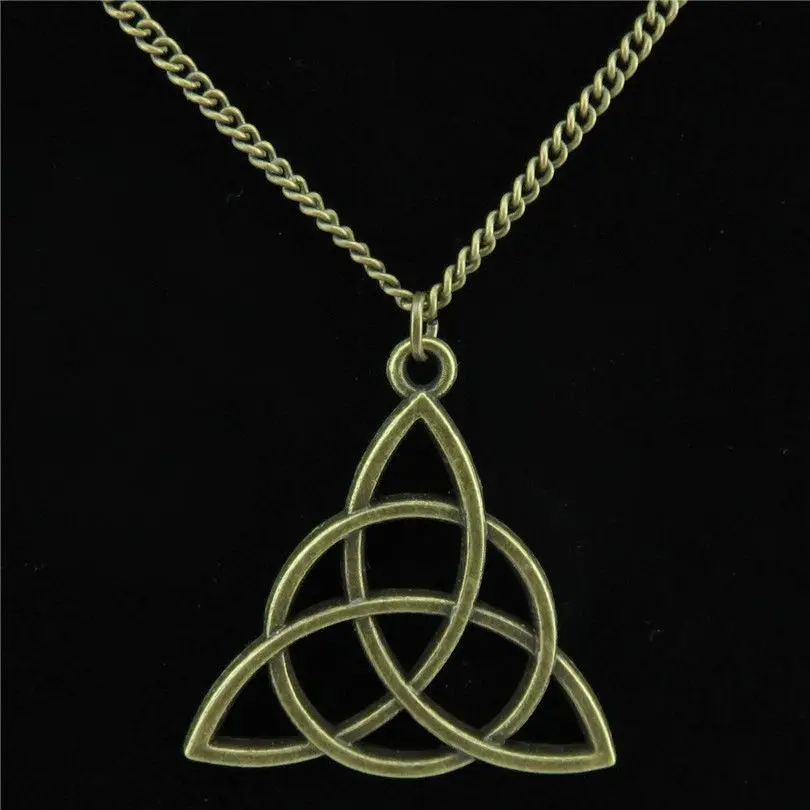 Ожерелья с китайским узлом из бронзового сплава изготовление подвесок трикетры