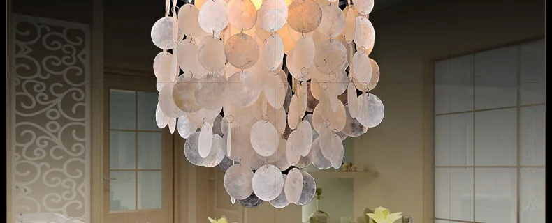 Современный подвесной светильник светодиодный Capiz shells Hanglamp Verner Panton подвесной светильник для гостиной спальни кухни подвесной светильник