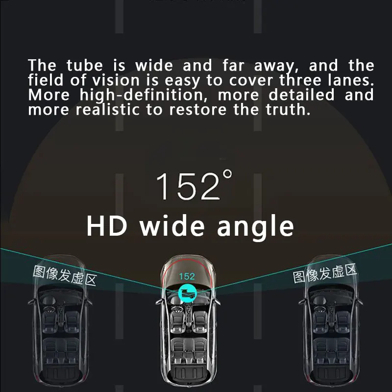 Автомобильный видеорегистратор для вождения скрытый WiFi HD 170 градусов широкий