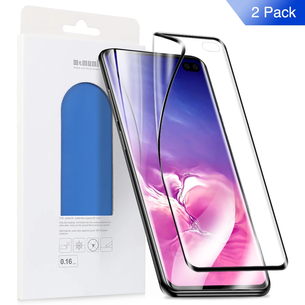 2 шт. memumi для Samsung Galaxy S10 Plus защита экрана полное покрытие мягкая нано пленка 0 12 мм