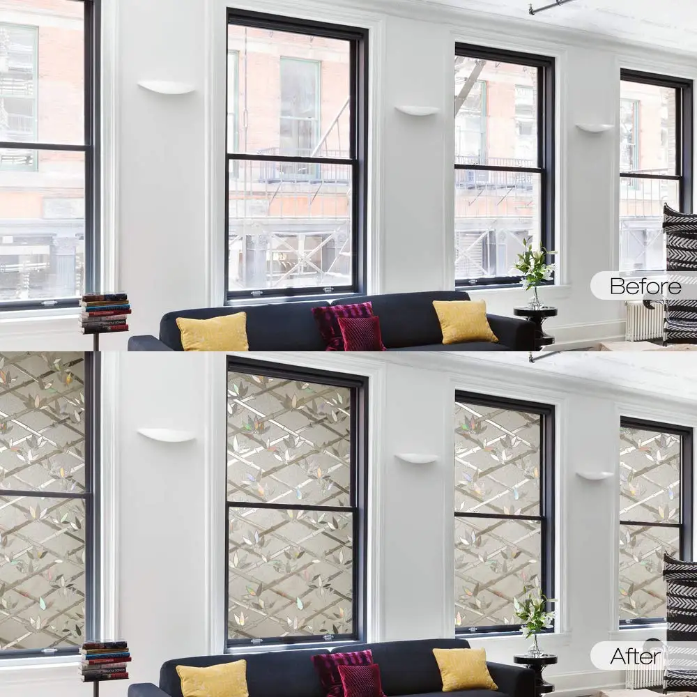 3D лазерная Защитная пленка для окон матовая декоративная оконная прозрачная с