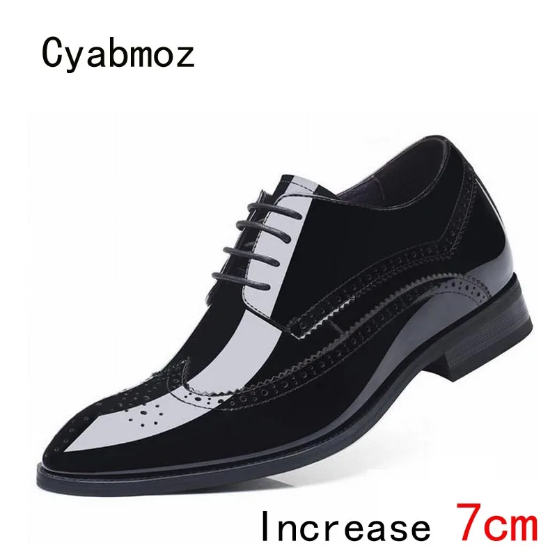Мужские туфли из натуральной кожи Cyabmoz увеличивающие рост 7 см|Туфли| |