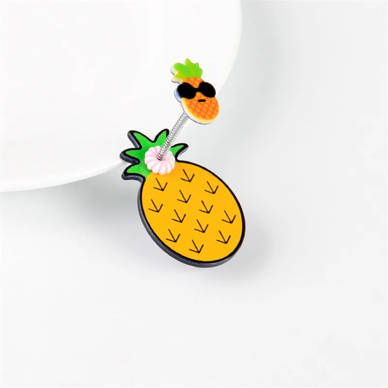 5 pineapple Корейские милые заколки-бантики для волос для девочек головные уборы кролик конфеты цветок весна заколки детские весенние заколки детские аксессуары для волос - Цвет: 5 pineapple