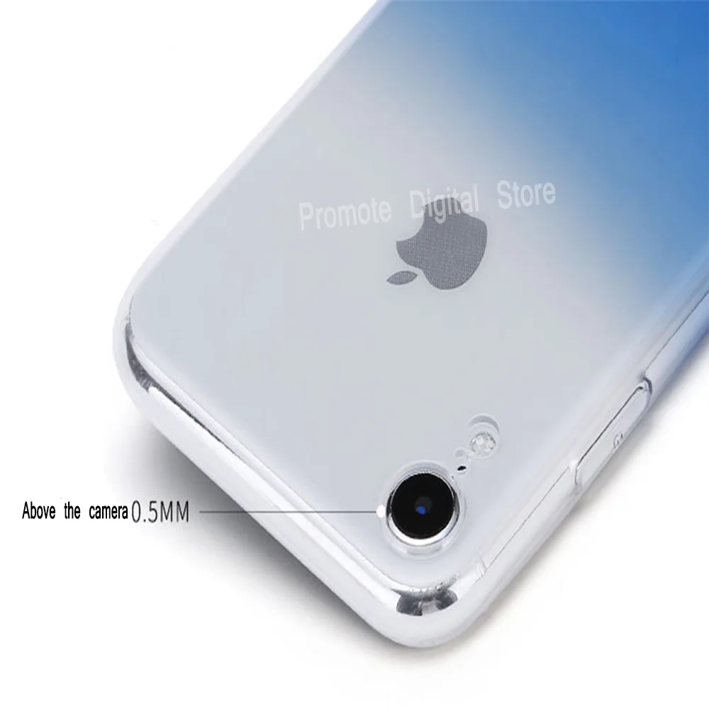 Ультратонкий Мягкий ТПУ чехол для iPhone 5S 6 7 прозрачный цветной силиконовый Полный