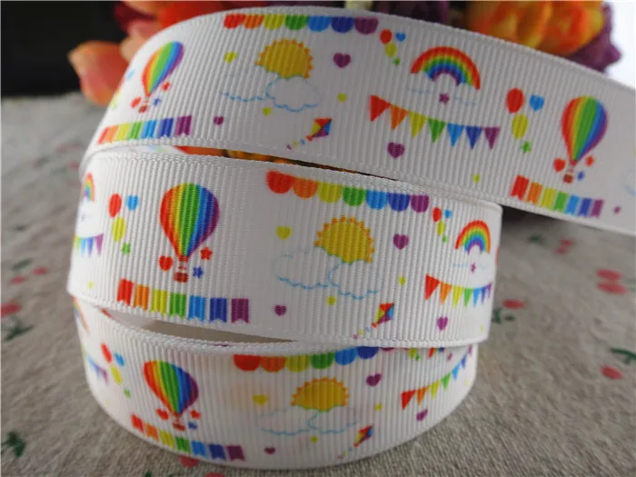 6 18092710, мм 7/" 22 мм 5 ярдов с цветочным принтом grosgrain ленты DIY банты на голову материалы ручной работы - Цвет: 6