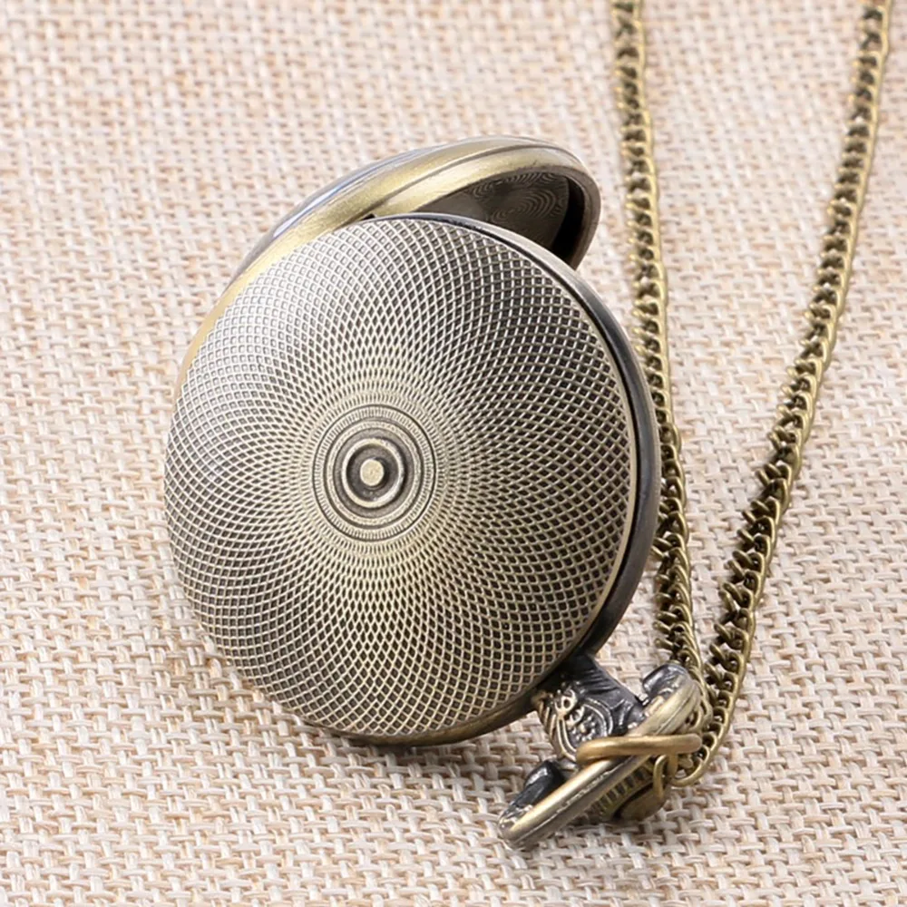 Антикварные карманные часы милый покемон дизайн Пикачу Бронзовый Кварц Fob часы для мальчиков и девочек изысканный кулон подарок с ожерельем Chian