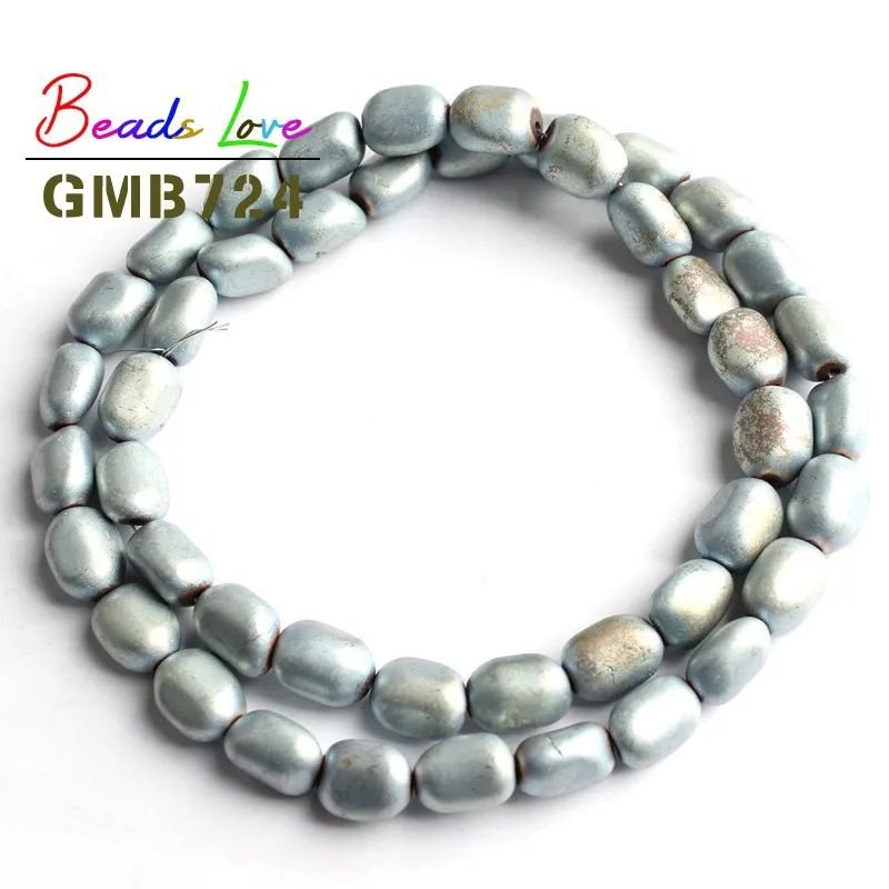 8-11mm Irregular Matte Natural Hematite Stone Spacer Beads for Jewelry Making Diy Bead Bracelet Necklace Jewellery 15 Inches | Украшения и