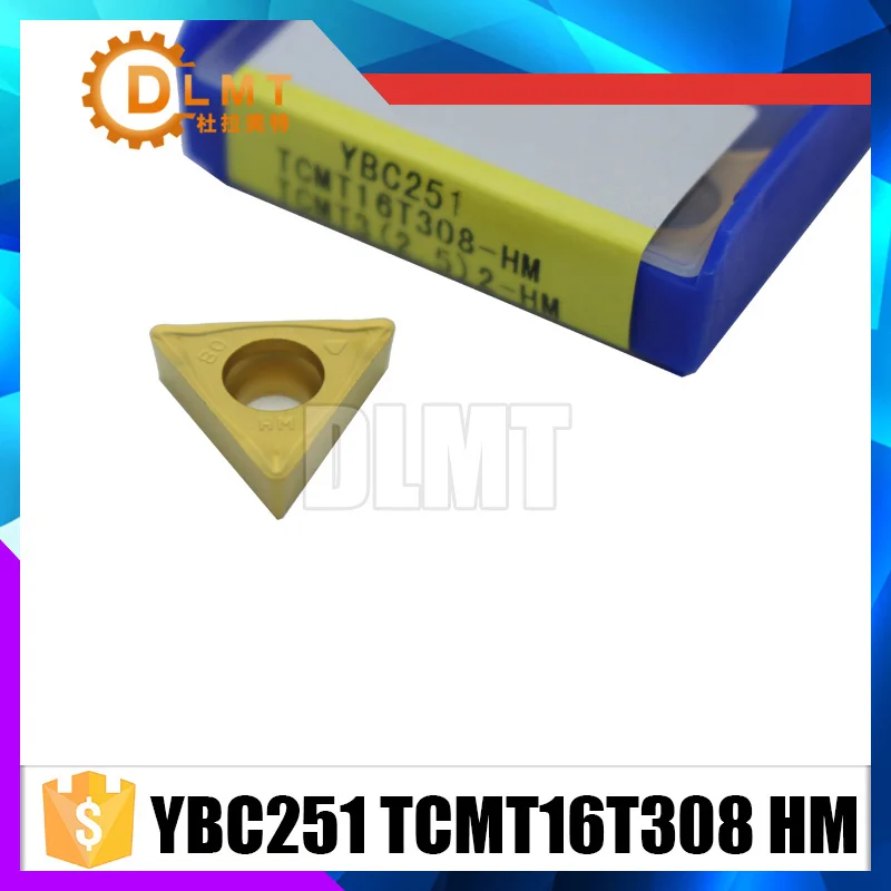 10 шт./компл. TCMT16T308-HM YBC251 cnc токарная вставка пластина режущего инструмента bladee
