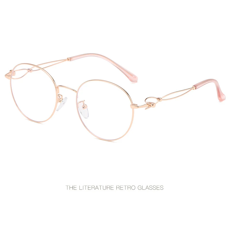 Металлическая оправа для очков в стиле ретро двухцветная шелковая ног