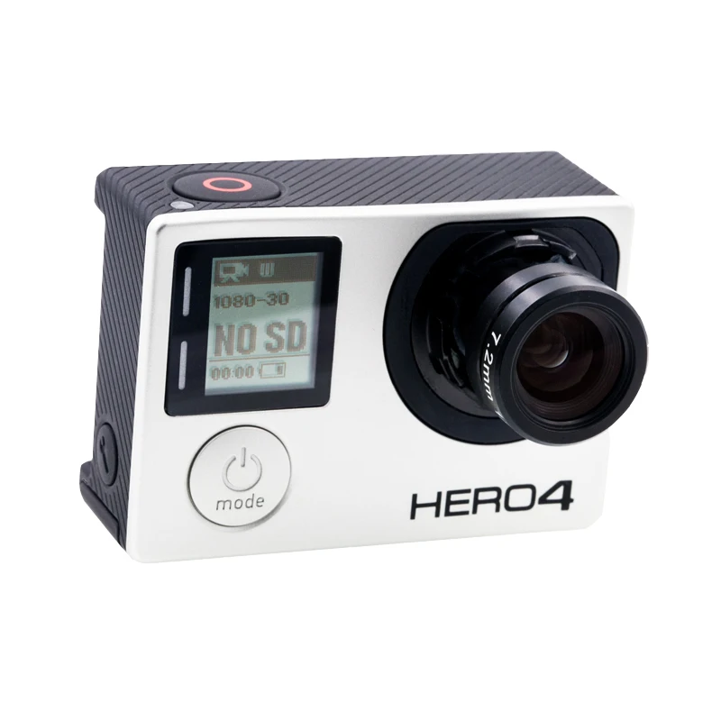 GoPro Hero4 Черная Спортивная камера голая машина с заказным 7 2 мм 10MP без искажений 47D