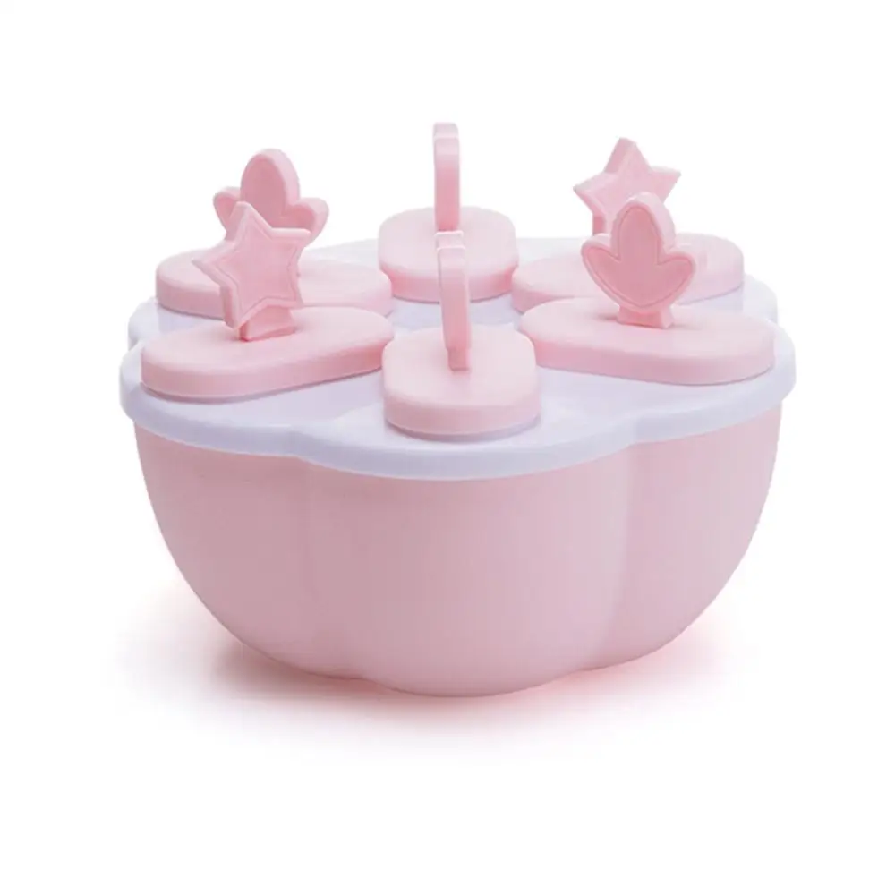 round pink Meijuner мороженое сэндвич-Производитель DIY креативная форма для Фруктового мороженого на палочке летняя форма для льда милый мультфильм PP экологическая форма Kitche - Цвет: round pink