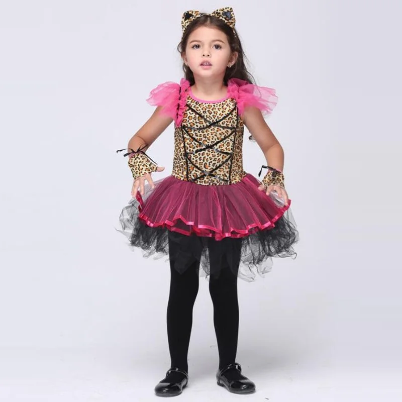 Балетная юбка для девочек Платья Костюм на Хэллоуин детей Детская одежда