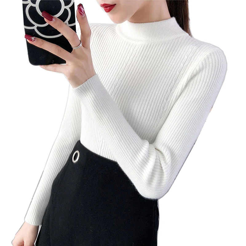 

Cashmere Sweater Women Turtleneck Women's Plus Size Knitted Turtleneck Winter Cashmere Sweater For Women Warm Sweaters Female