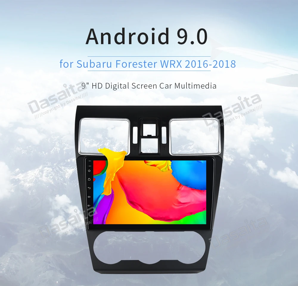 Dasaita 1 Din автомагнитола с gps Android 9,0 для Subaru Forester WRX XV стерео с " ips экраном MP3 MP4 AVI SWC