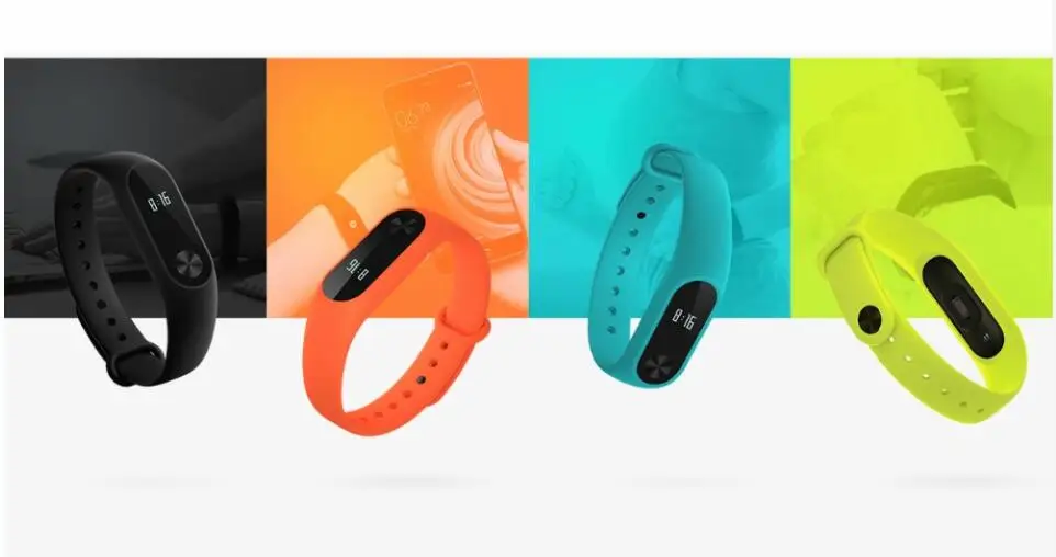 Оригинальный Цветной силиконовый сменный ремешок для браслета Xiaomi Mi band 2