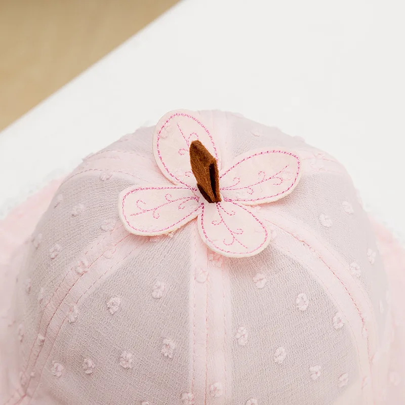 

Summer Lace Flower Baby Hat for Girls Kids Travel Beach Sun Hats for Girls Solid Bucket Hat Baby Bonnet Toddler Kids Cap 1PC
