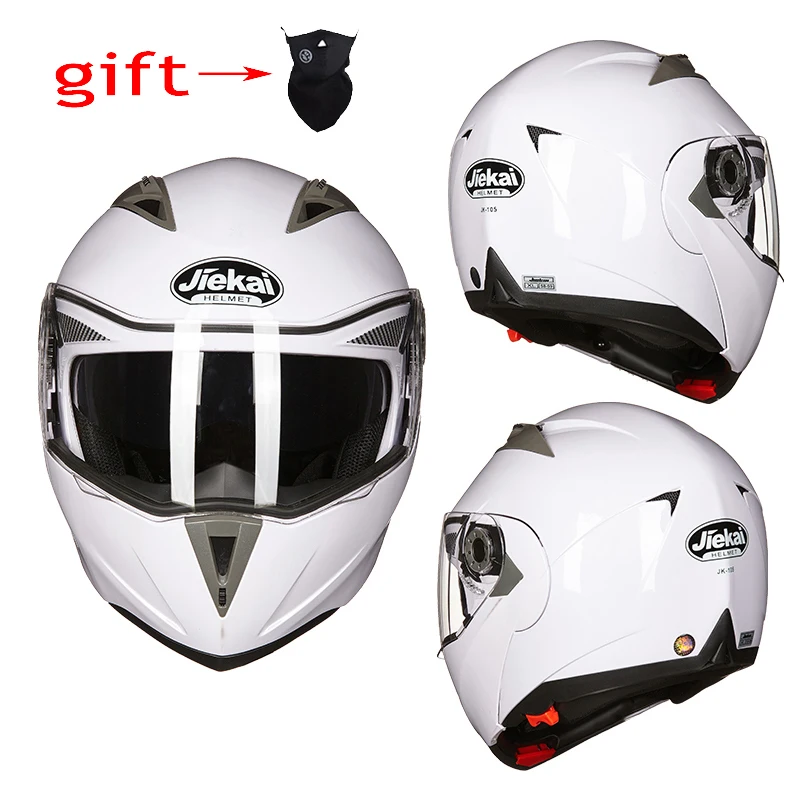 JIEKAI новейший модульный флип мото rcycle шлем casco moto с двумя линзами capacete da moto cicleta с внутренним солнцезащитным козырьком DOT 105 - Цвет: 5