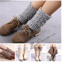 free shipping5pairslot fashion leg warmers womens boot scallop style leg warmer gaiters wool knitted boot socks