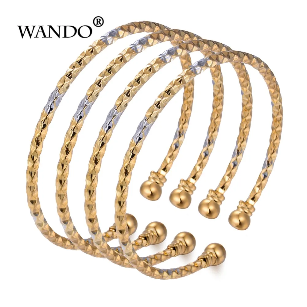 WANDO fashion 4 шт./лот Модный золотой браслет Африка/Франция/Эфиопия/ювелирные изделия