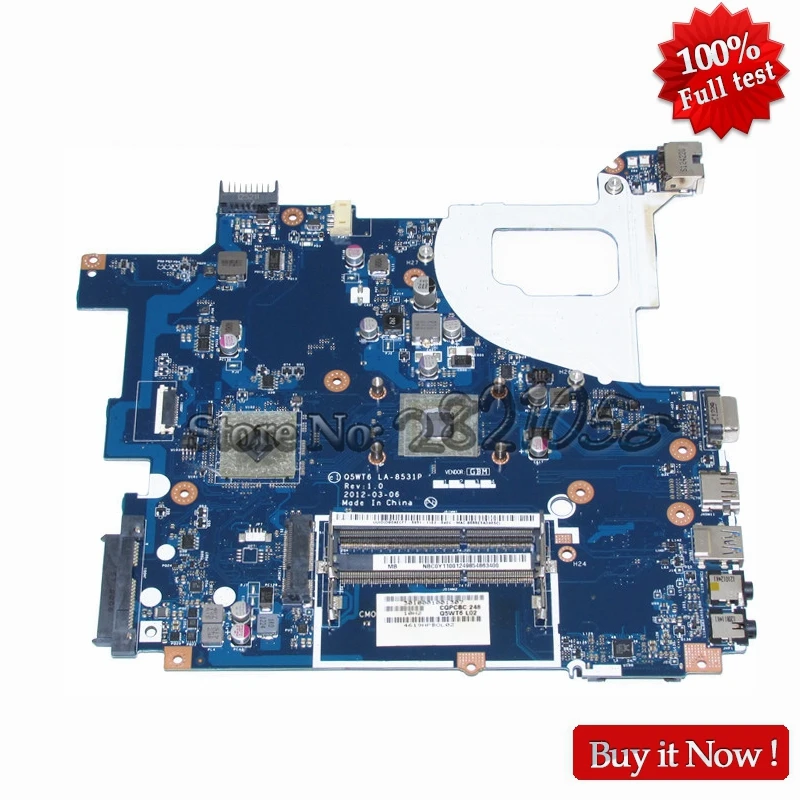 NOKOTION Q5WT6 LA 8531P для Acer aspire E1 521 материнская плата ноутбука NBC0Y11001 NB.C0Y11.001 E1200 CPU DDR3|q5wt6
