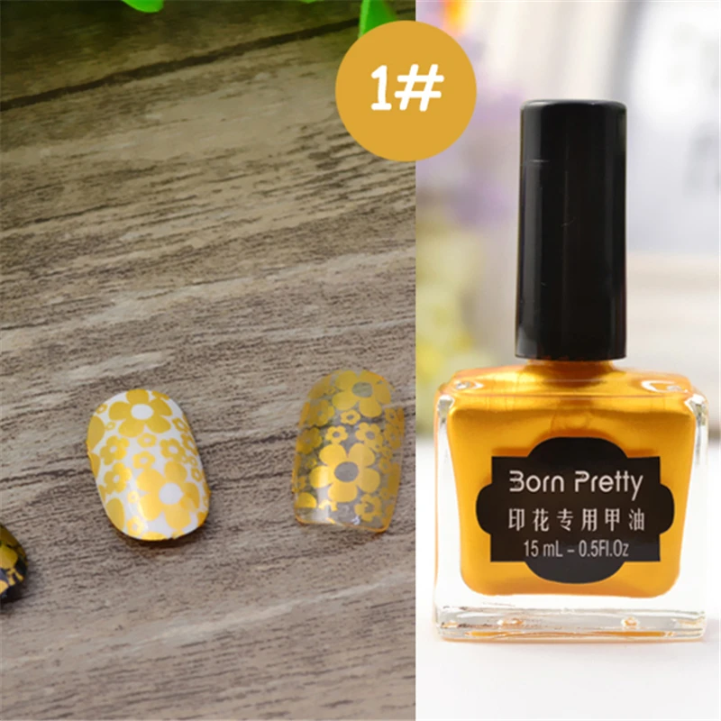 BORN PRETTY 6 бутылок 15 мл ногтей штамповка лак набор маникюрный арт Пластина Печать