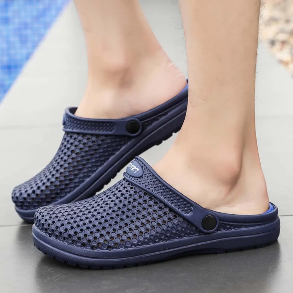 Новое поступление мужские сандалии Летние Нескользящие пляжные дышащие