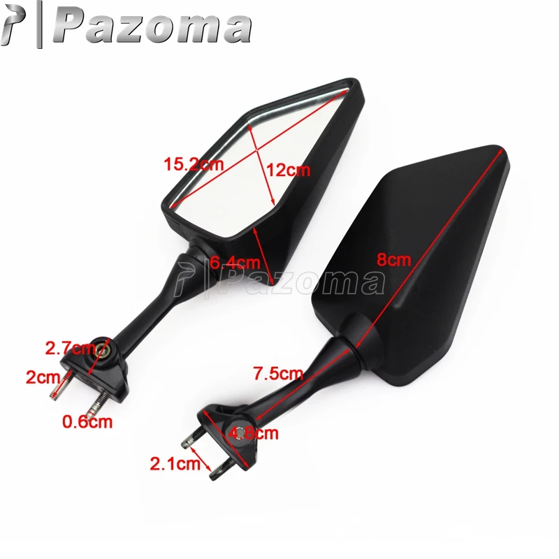 1 пара боковое зеркало заднего вида для мотоцикла Kawasaki Ninja 250R EX250 2008 2013|motorcycle rearview