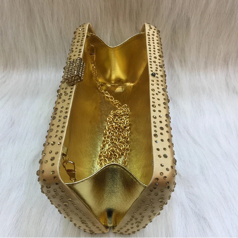 

2018 New Luxury Full Diamond Clutch Women Evening Bag Hot Selling Gold Stamping Ladies Dinner Bag Female Evening Banquet Clutch
