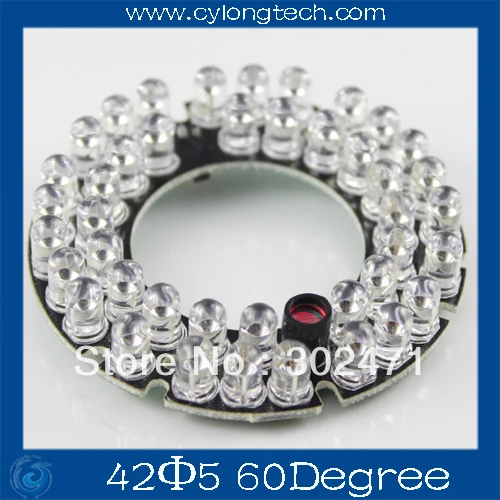 

42 LED 5mm Infrared IR Led Board For Camera 60 Degree Bulb.CY42F5-60A