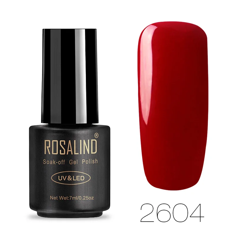 RA2604 ROSALIND Гель-лак для ногтей гель-праймер полуперманентное верхнее покрытие УФ 7 мл цвета все для маникюра Гибридный Гель-лак для нейл-арта - Цвет: RA2604