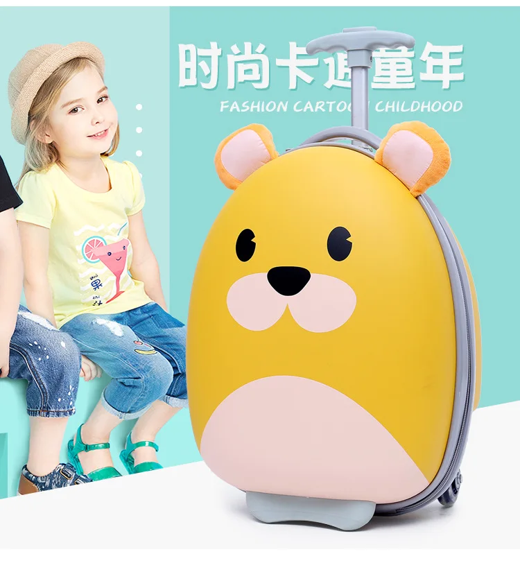 18''kid's чемодан на колесиках, Детский 3D мультяшный милый чемодан на колесиках для мальчиков и девочек, Подарочный чемодан для путешествий